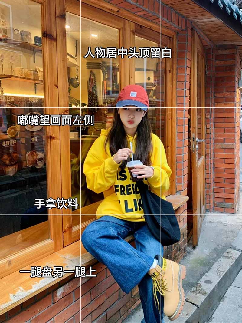 冬天街头氛围感松弛慵懒风拍照姿势，悠闲自在显身材